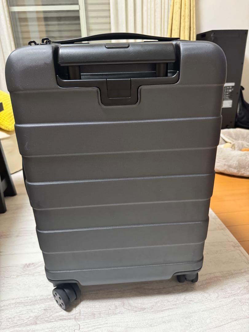 無印 キャリーバーの高さを自由に調節できるハードキャリーケース36Ｌダークグレー