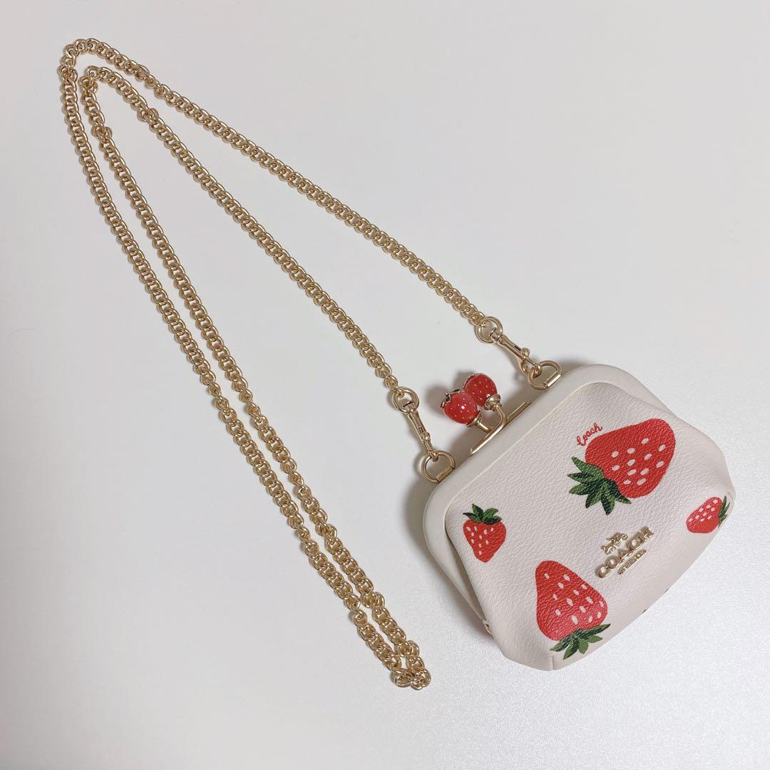 【新品未使用】COACHコーチ★財布★がま口★ノラキスロックケース★いちご