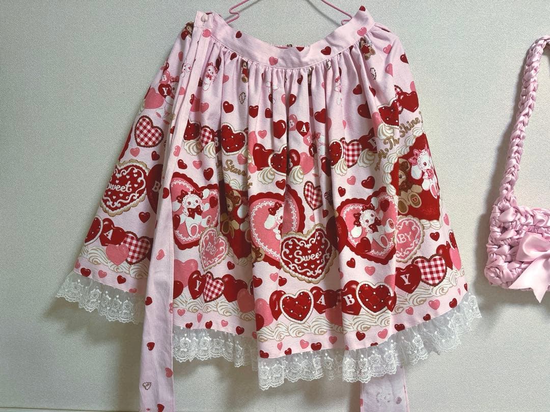 くみゃちゃんのSweet Baby Love Heart柄 スカート