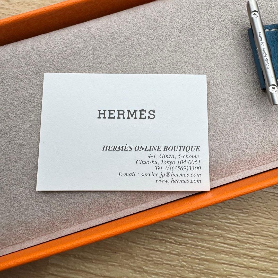 2162 Apple Watch エルメス　ブルー　HERMES レザー