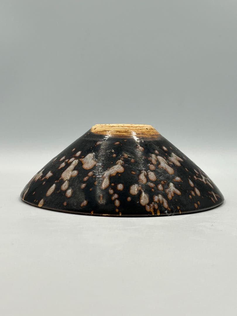 ★0037宋時代 吉州窯 玳皮天目茶碗 珍珠紋 ★茶道具 茶器 唐物天目