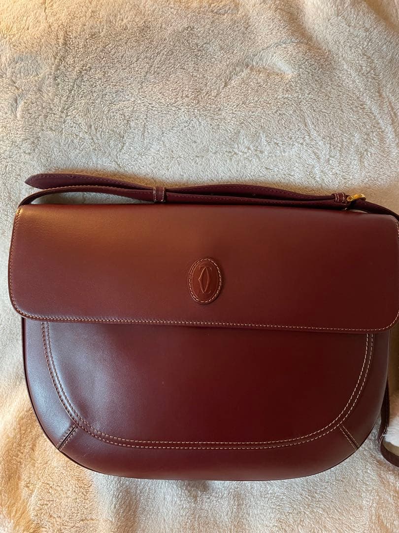 Must de CartierショルダーBag ボルドー極美品