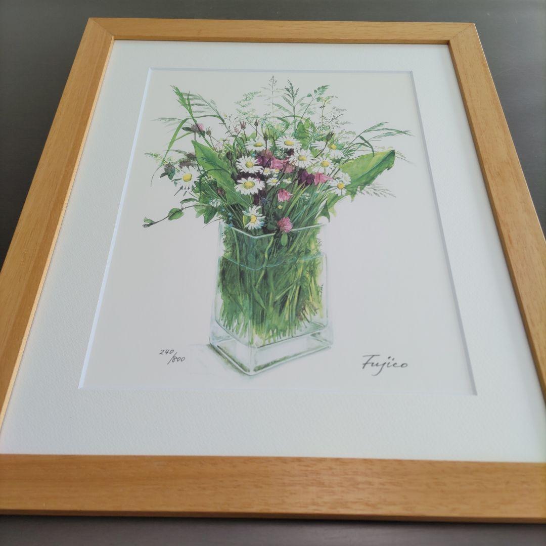 橋本 不二子 限定版画 額装 ☆直筆サイン・エディション有☆ちょっと大きめサイズ