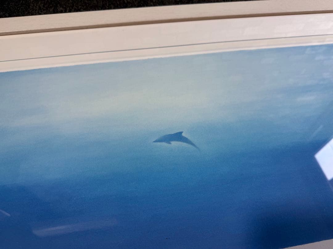 【 青の時間 】 渡辺宏 絵画 版画 修復歴等なし