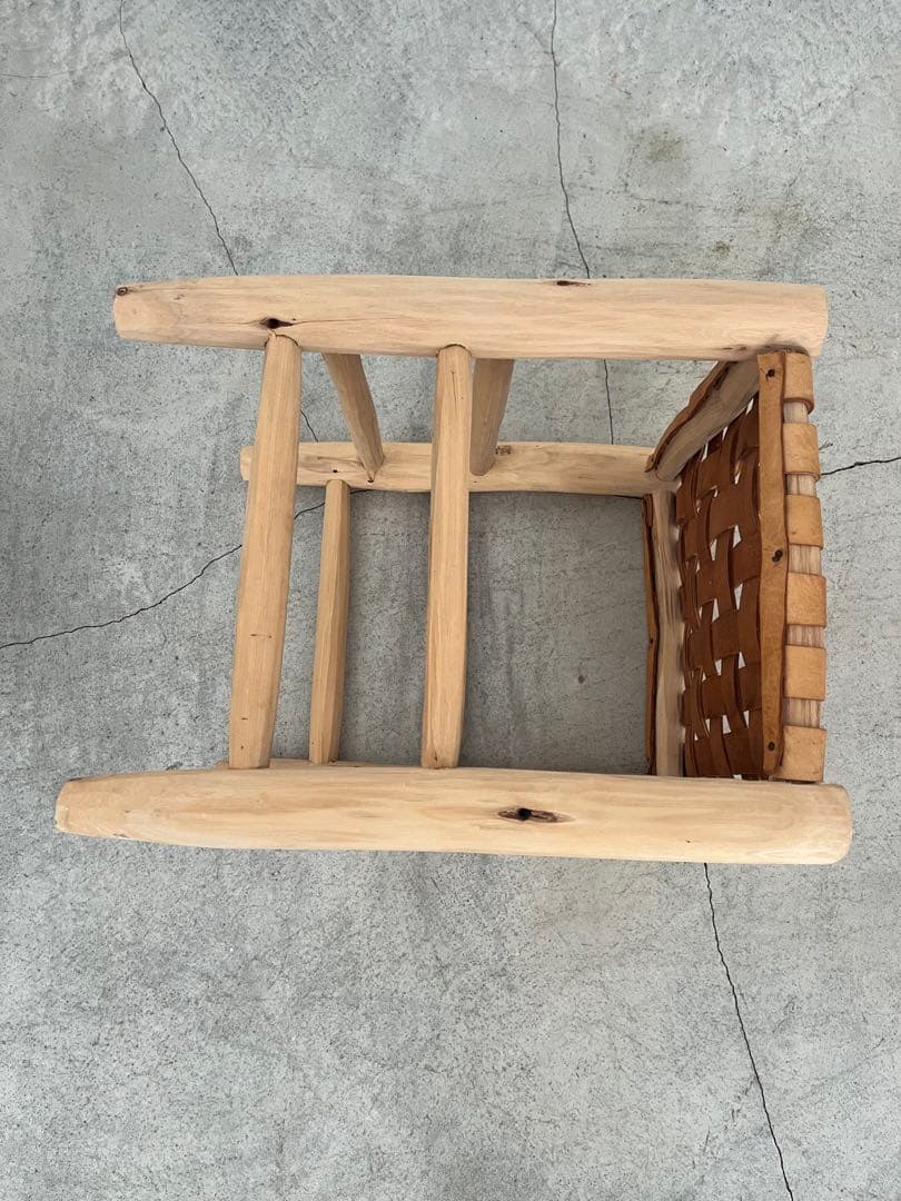 モロッコ スツール レザー