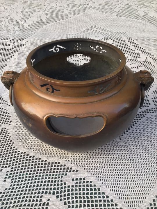 C9 茶道具・唐銅面取風炉・風炉