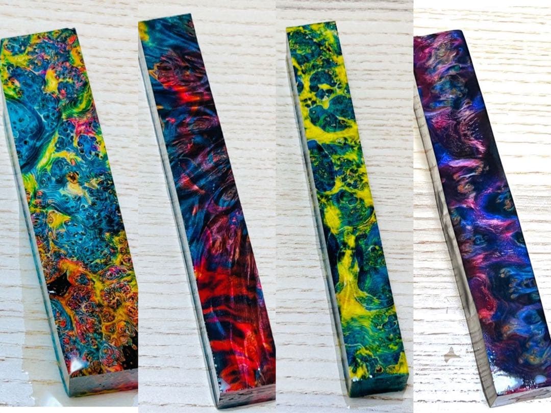 もずっちページ　スタビライズドウッド4点