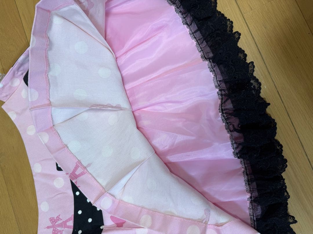 アンジェリックプリティ オリジナルプリント　ピンクドット柄スカート