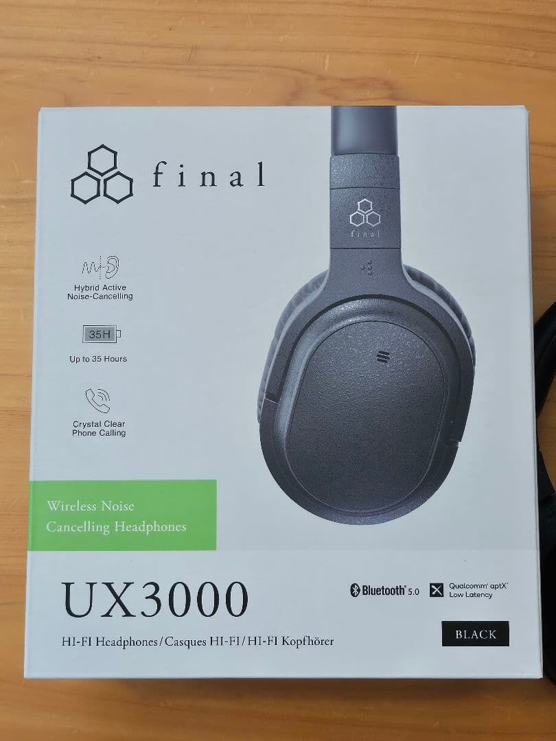 【超美品】final UX3000 ワイヤレスヘッドホン ブラック