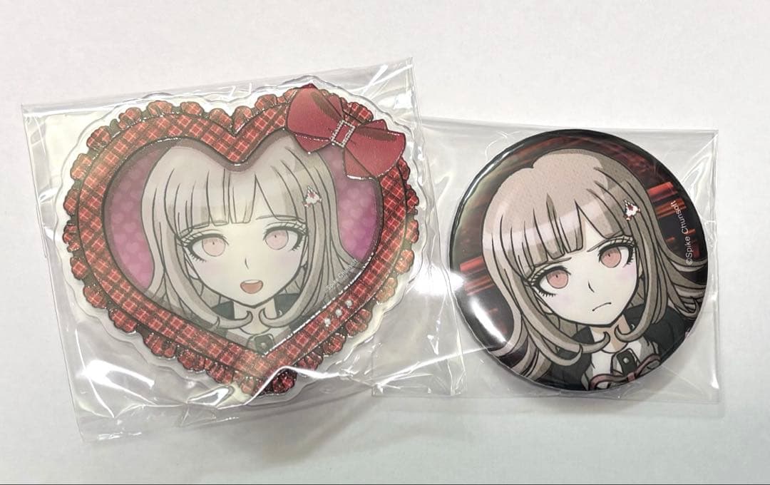 ダンガンロンパ　エビテン　七海　ハートアクリル　缶バッジ