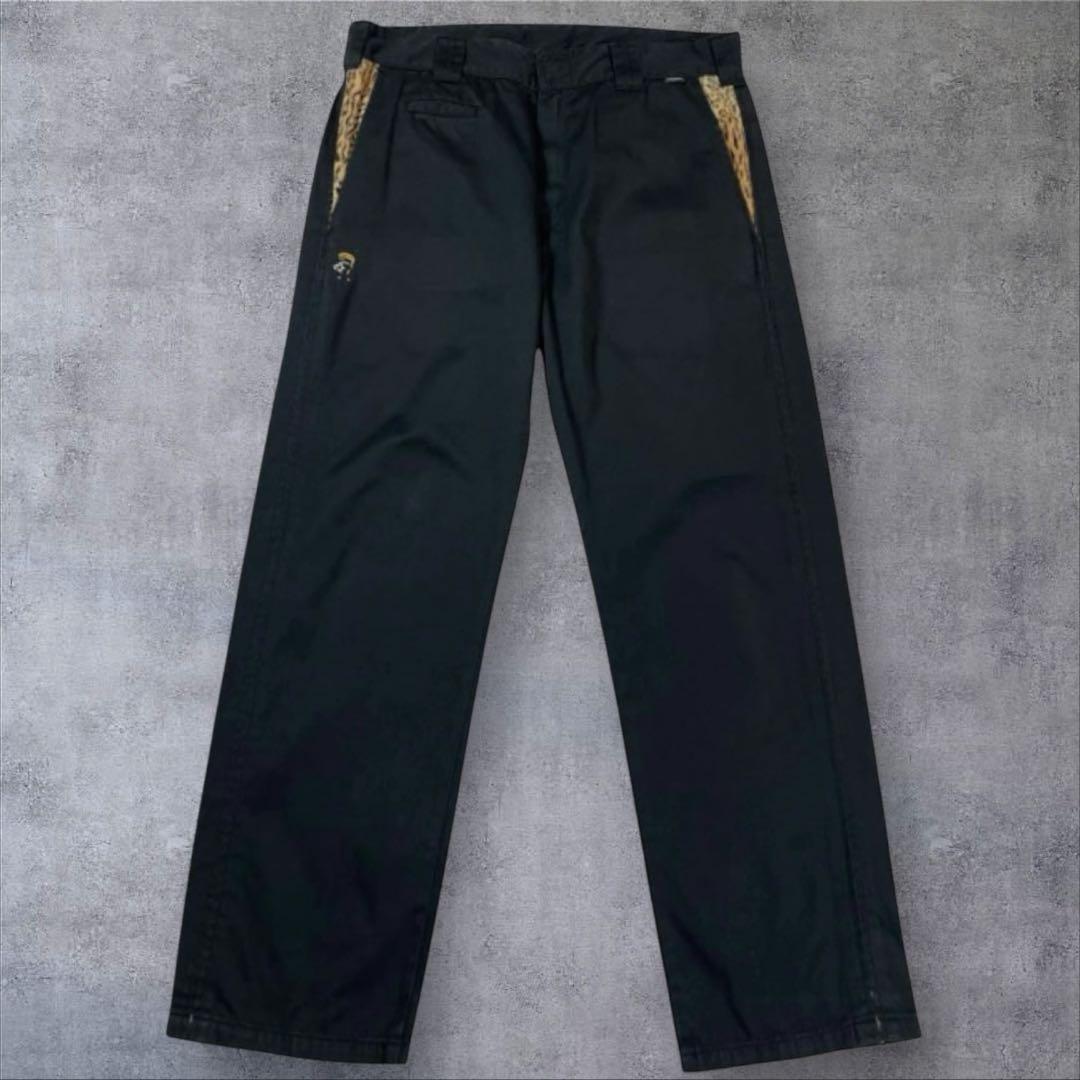 希少✨NEIGHBORHOOD レオパード切替 チノパン ブラック L