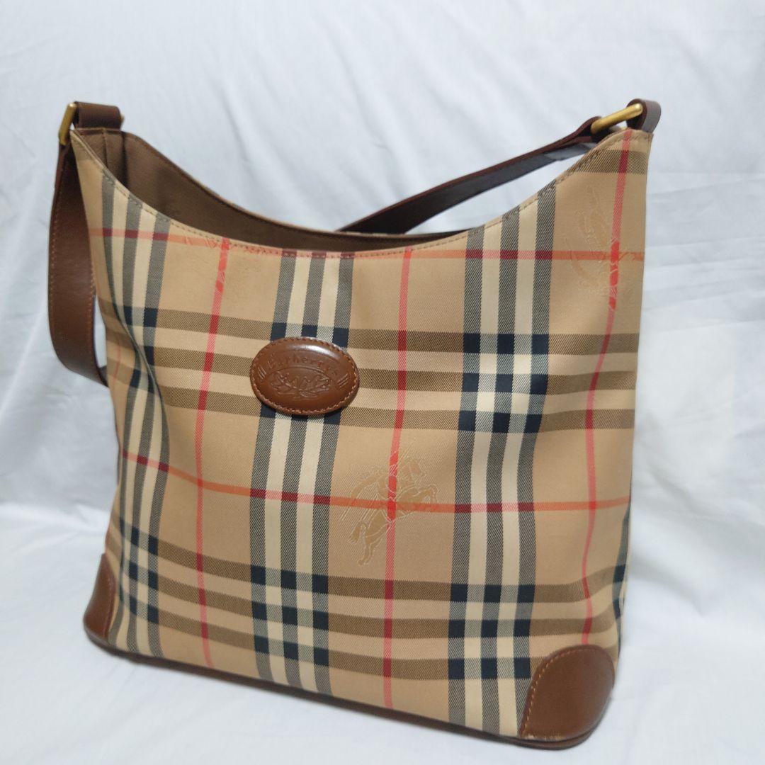 〈希少〉BURBERRY　ショルダーバッグ　月桂樹　シャドーホース　レザー