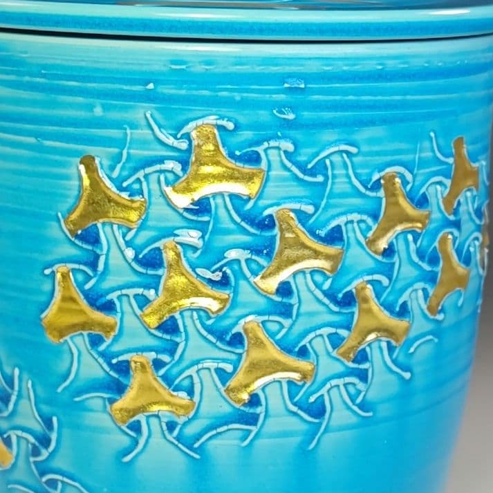 イ773 水指『平安　叶松谷造』『浅黄交趾こまつなぎ　水指　共箱』茶道具