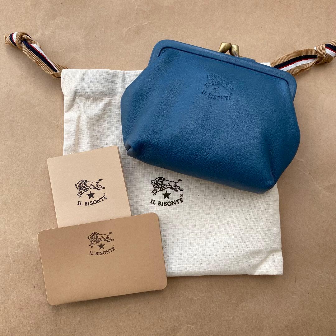 がま口　ポーチ　ミニ財布　ケース　小銭入れ　小物入れ　ブルー