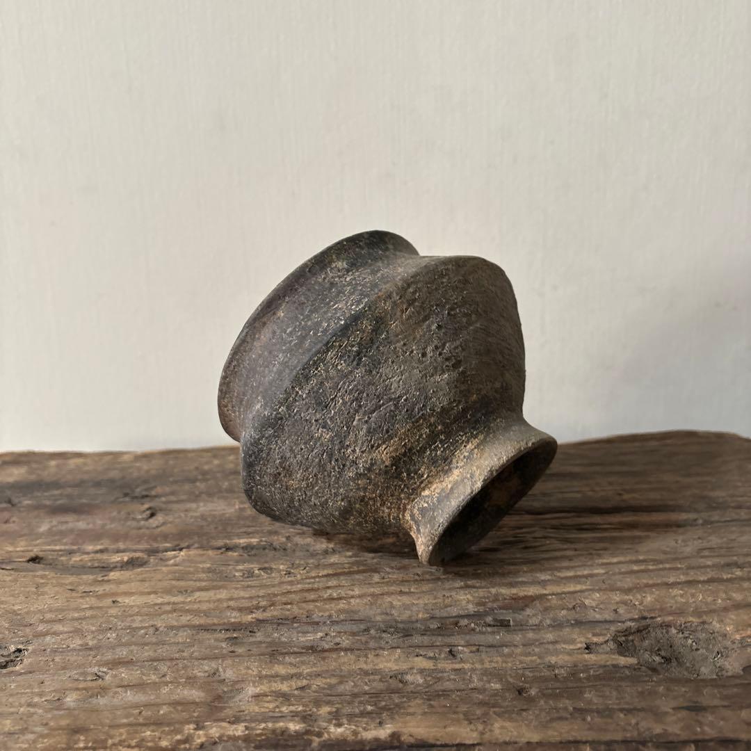 須恵器小壺　古美術　古道具　花器　アンティーク　骨董　新羅　高麗　南蛮　検:李朝