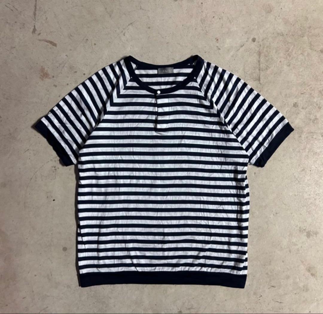 +*e様 Dior Homme 06SS エディ期 ラグラン ボーダー Tシャツ