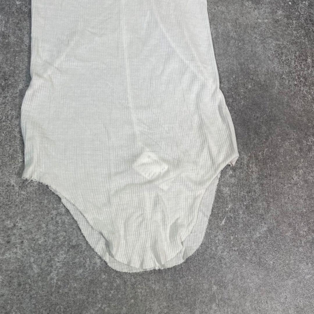 12ss Rick Owens リブタンクトップ　白【42】レーヨン　シルク