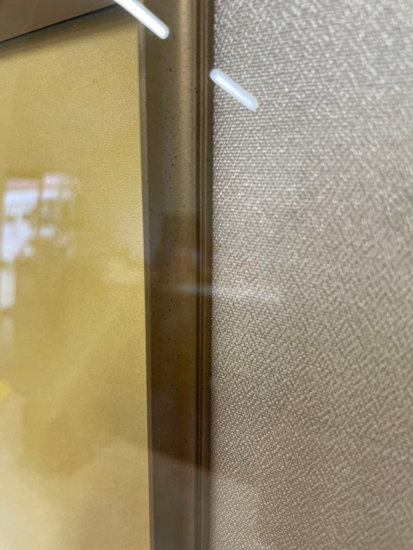 中島秀峰　秀峰 日本絵画 絵画　赤富士 富士山　スチール額装 風水インテリア