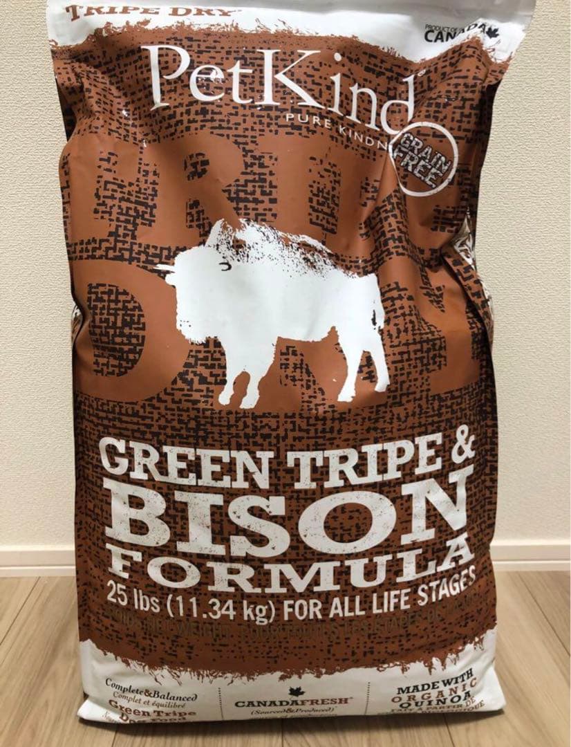 最安値！PetKind グリーントライプ＆バイソン 11.36kg