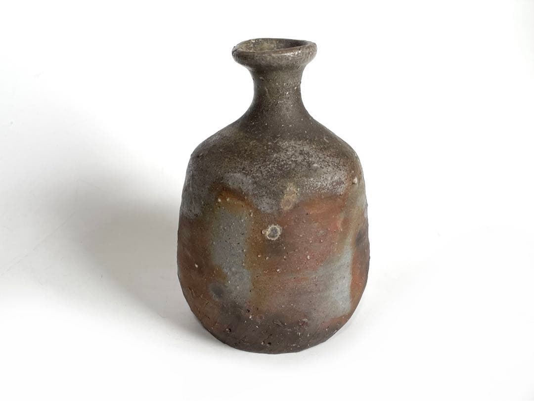 陶芸家　作家物　金重愫　備前　徳利　窯変　とくり　共箱　金重素山