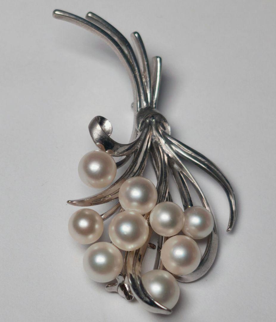 【美品 最高級】ミキモト ブローチ パール 花束 9珠 皇室御用達 正規品