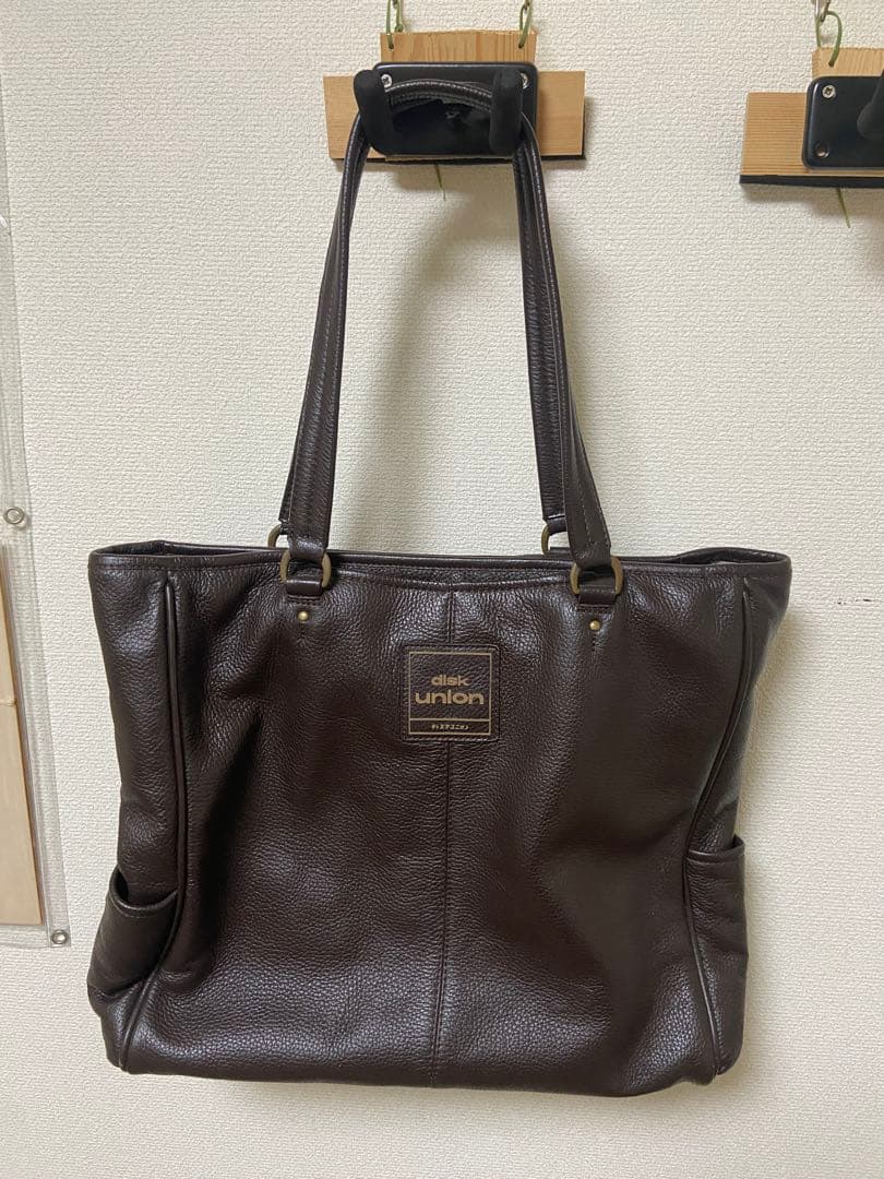 diskunion 本革　トートバッグ　レコードバッグ　ディスクユニオン