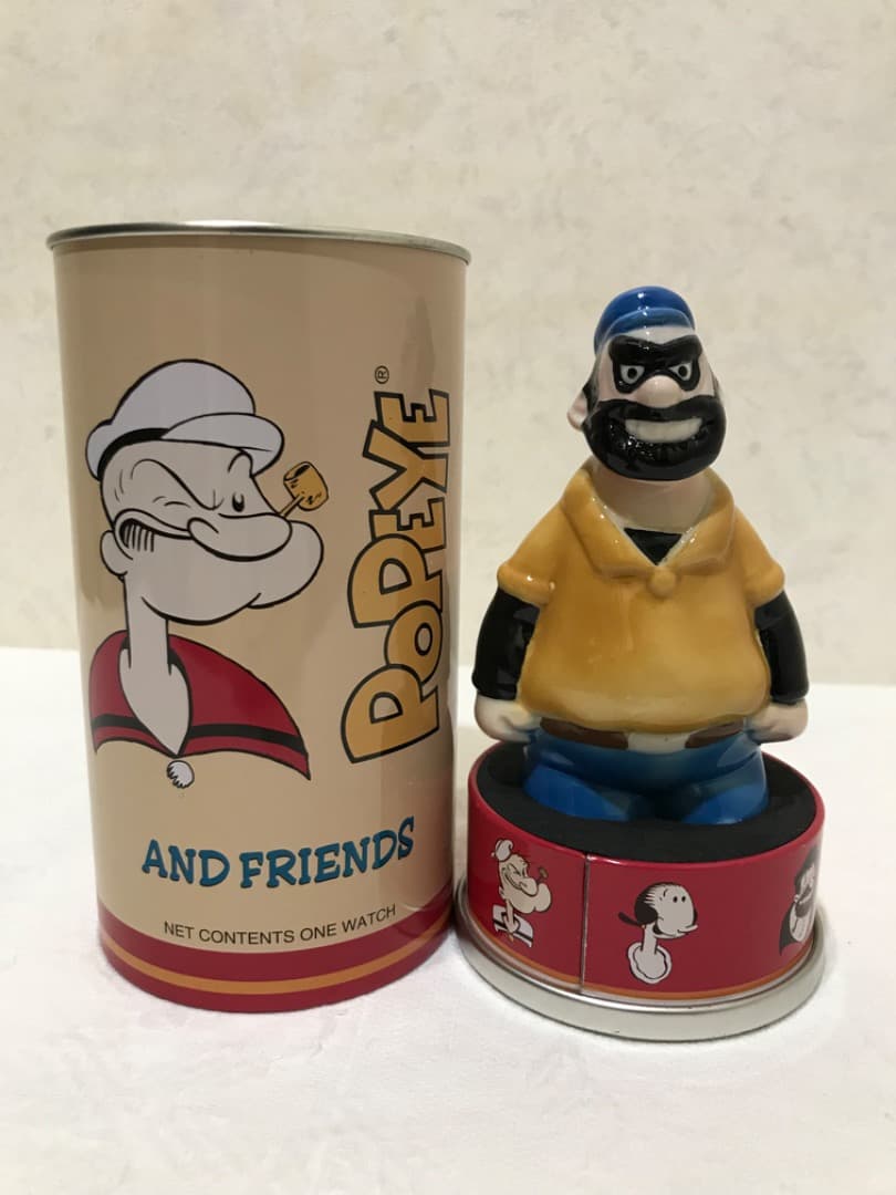 【レトロ中古、ジャンク】FOSSIL ポパイ 限定15,000個 人形&ケース