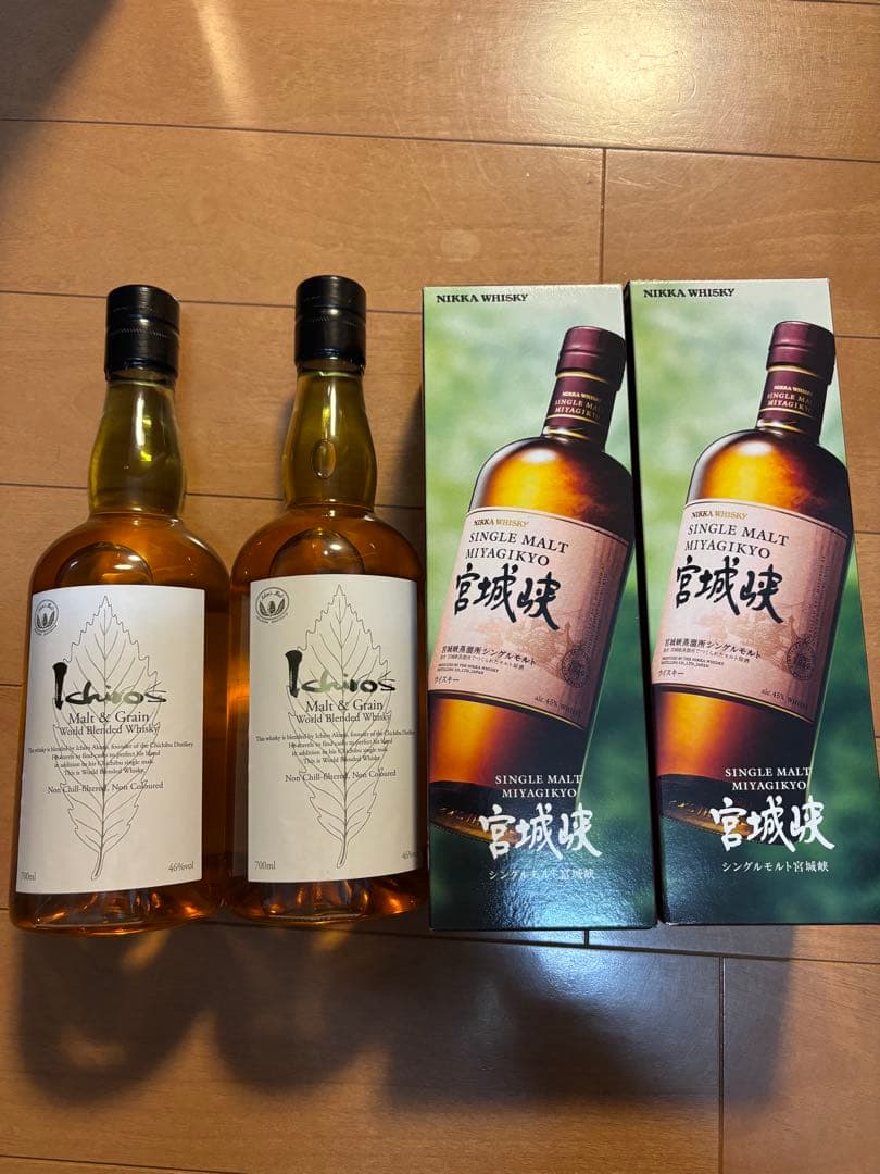 宮城峡　イチローズモルト ウイスキー 4本セット　ニッカ　シングルモルト