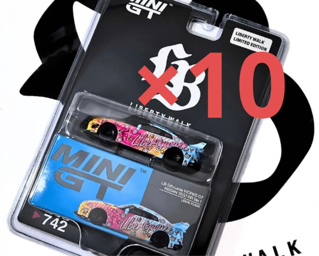 MiNiGT Nissan GTR LBWK Kuma 10台セット