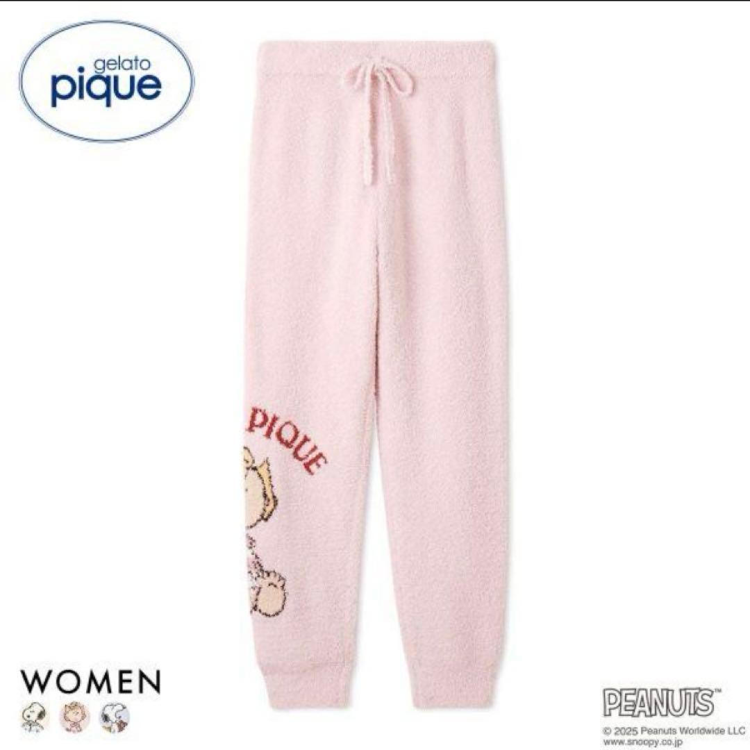 未使用完売ジェラピケレディースPEANUTSオリジナルジャガードロングパンツ