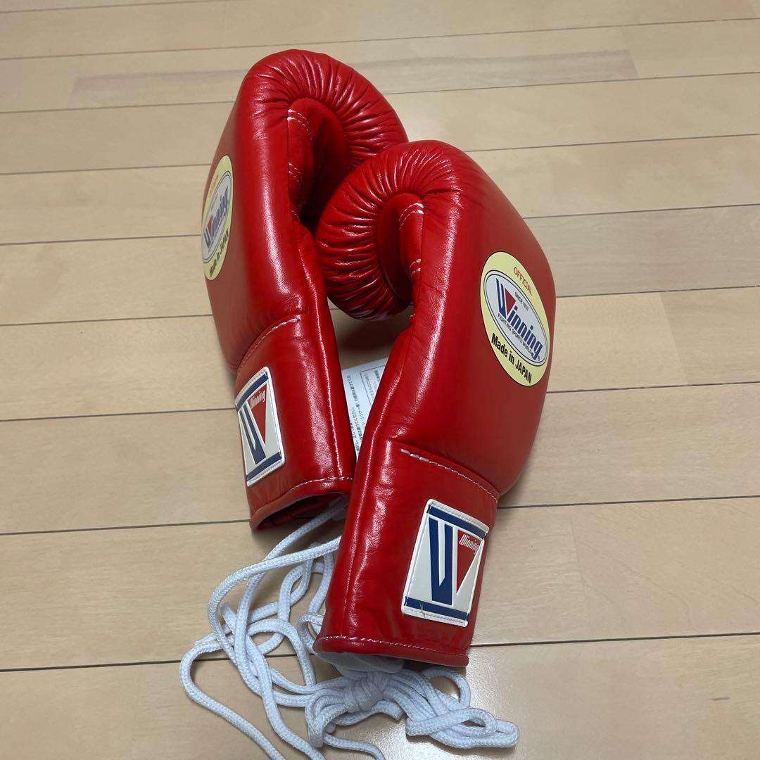 新品即日発送 ウイニング 8オンスグローブ レッド 牛皮革製 MS-200