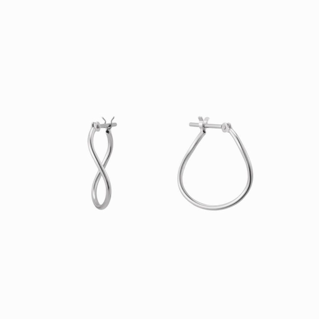 ケ*ロ様 新品 festaria K18 ピアス ホワイトゴールド　WG フープ