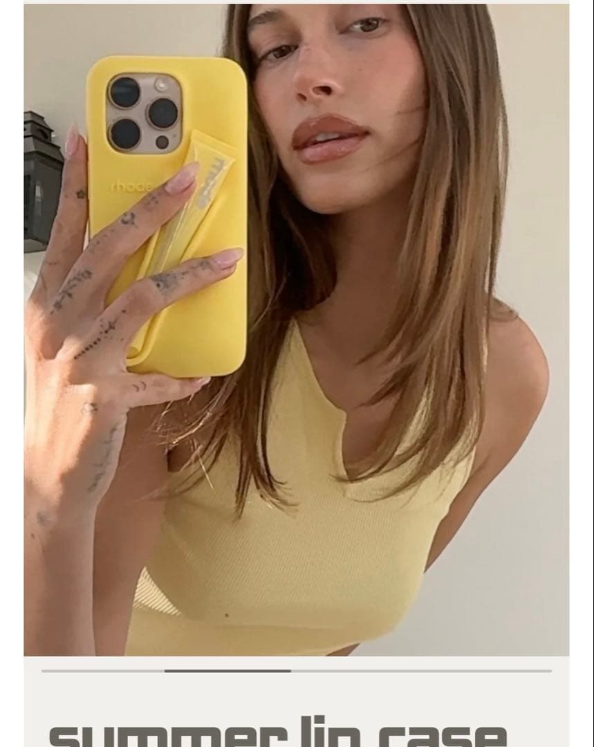 rhode summer lip case イエロー　新品iPhone16pro