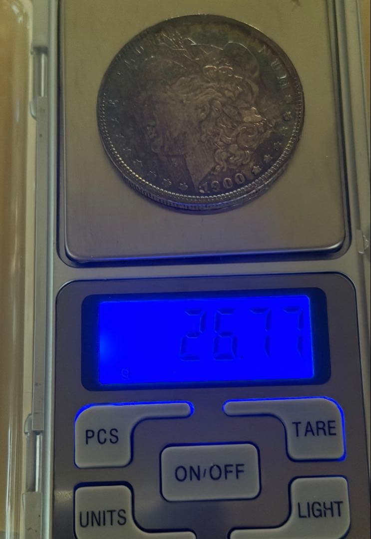 1900 (p) モルガンダラー　1ドル銀貨　レインボートーン