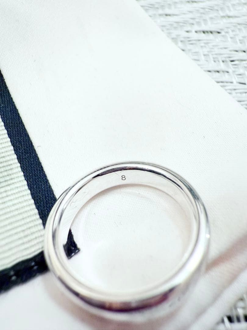 グッチ　表記　8 ダイアゴナル インターロッキングスリム 925 リング　指輪