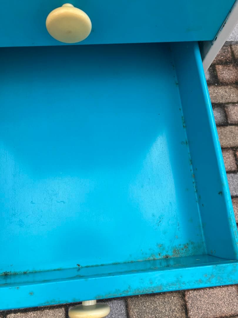 TOHO スチール キャビネット 引き出し 事務用品　レトロポップカラー