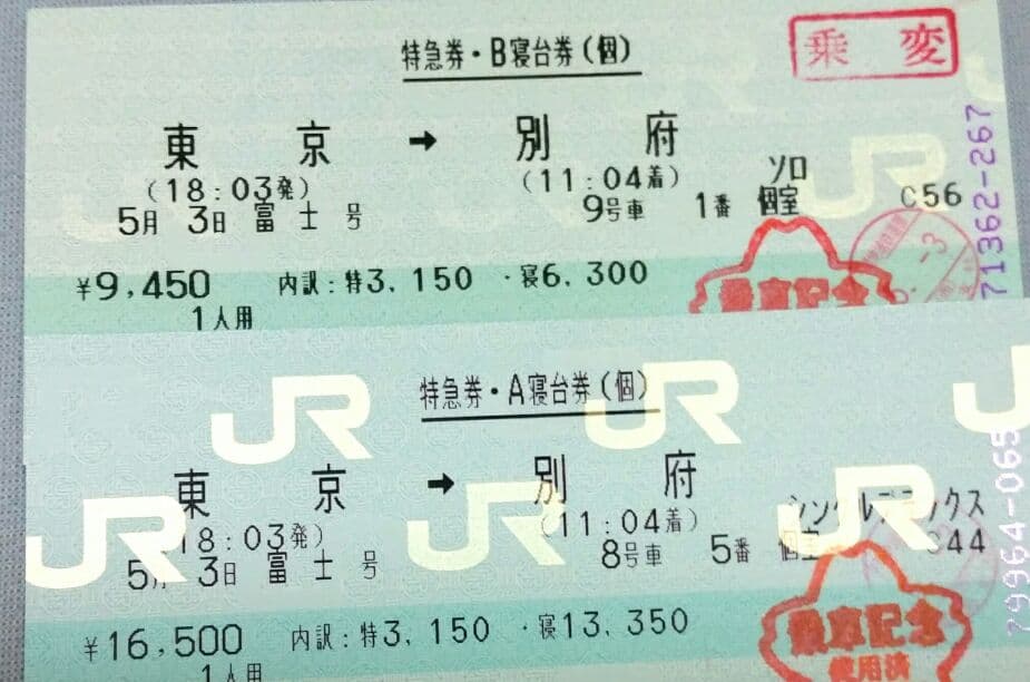 記念切符　寝台特急　富士号！