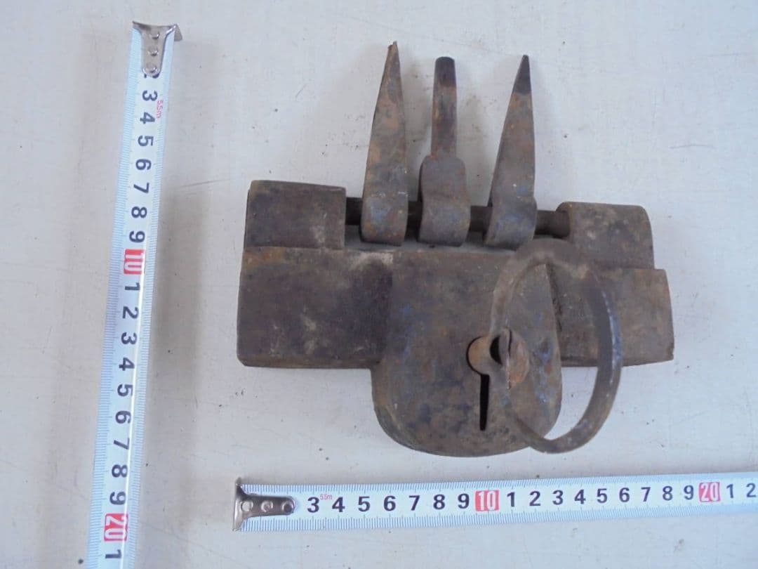 AKa6349　日本四大錠の一つ　因幡錠　鍵付き