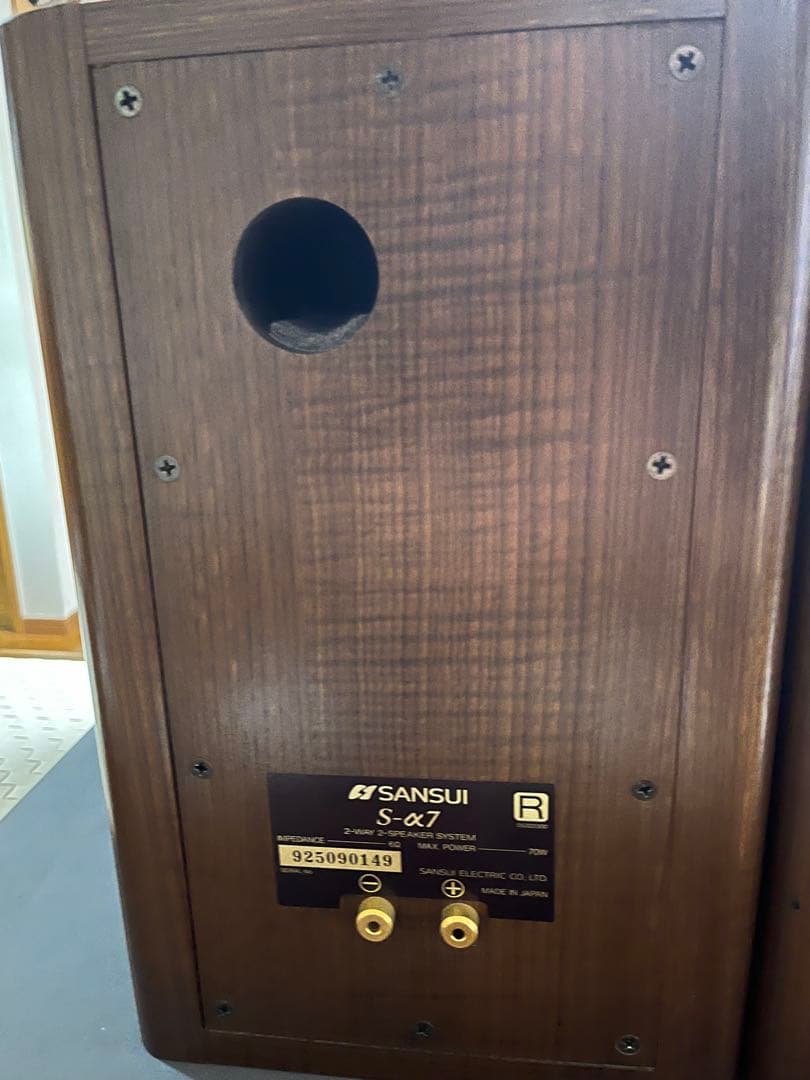 Sansui S-α7 スピーカー　2本組　コンデンサー、ケーブルリファイン品