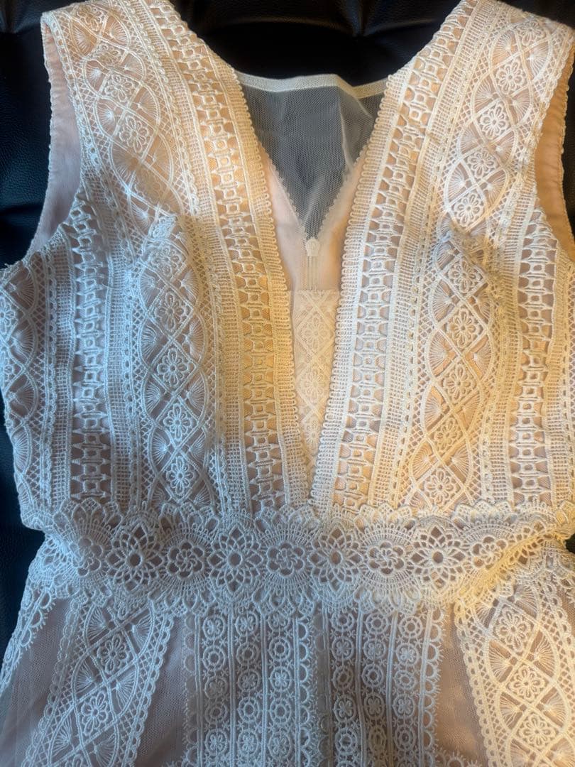 ホワイトレースAラインドレス (普段Sサイズ着用)