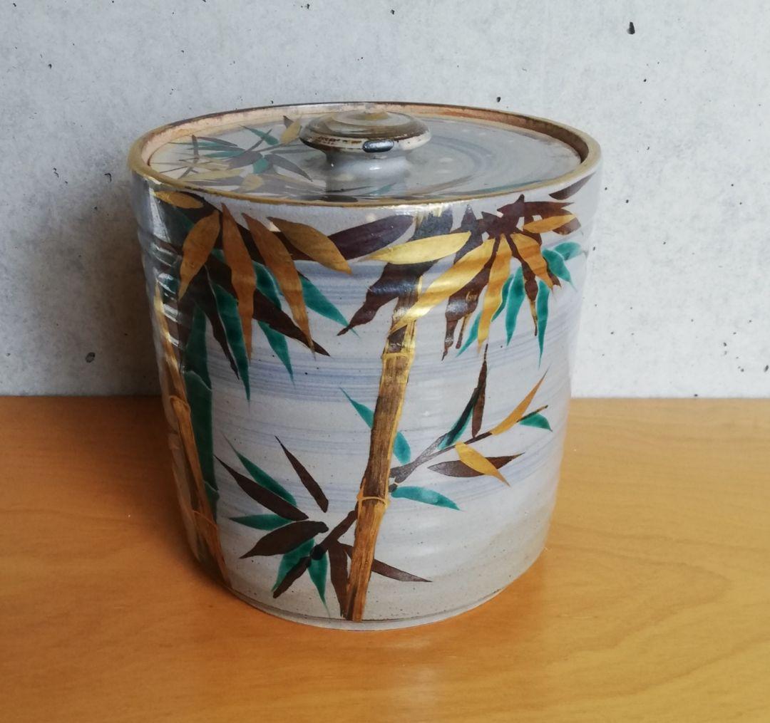 茶道具 水指 乾山写竹文 平安桐凰 NO295