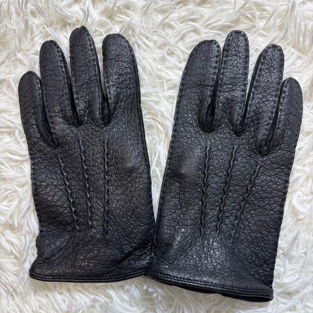 Kuro✨DENTS デンツ ペッカリーレザー　グローブ 革手袋 英国製