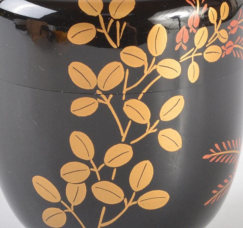 茶道具　輪島塗　蒔絵師　一后一兆監修　萩棗　共箱　V　R5117