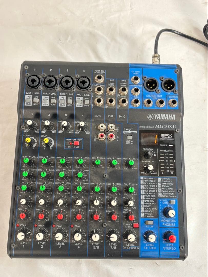 YAMAHA ミキシングコンソール MG10XU パワーアダプター・ケーブル付