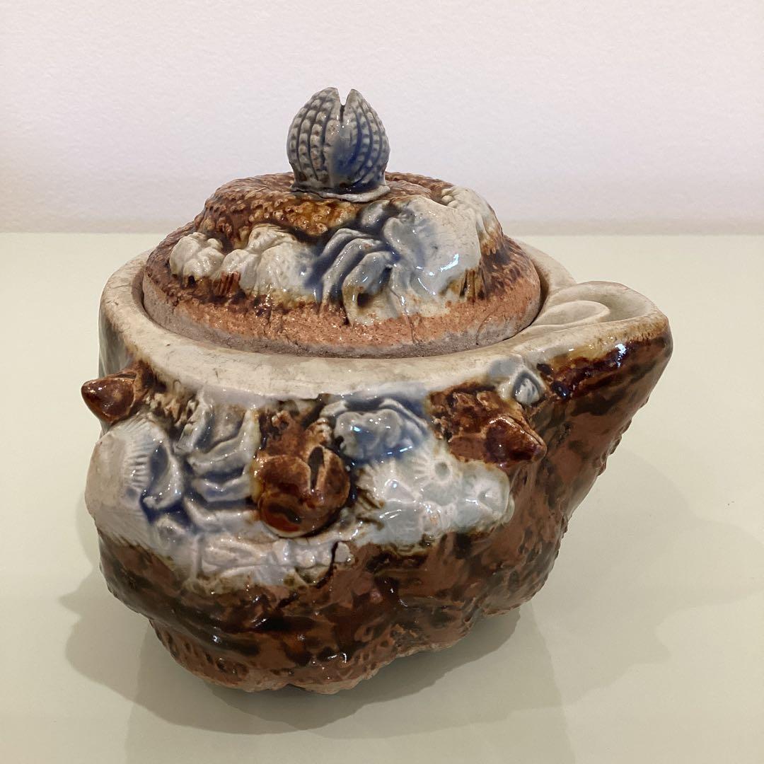 古平戸　サザエ　蓋物　江戸後期