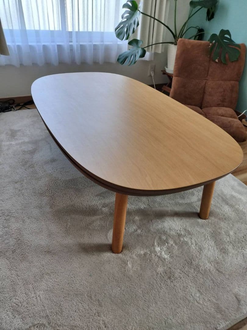 無印良品　楕円コタツ付きテーブル130cm 布団付き