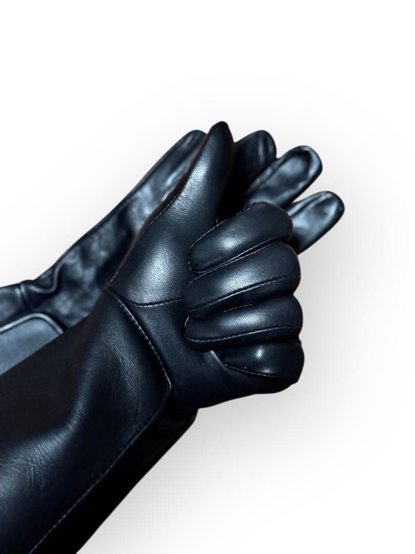 希少 レザーガントレットグローブ 革手袋 ロング