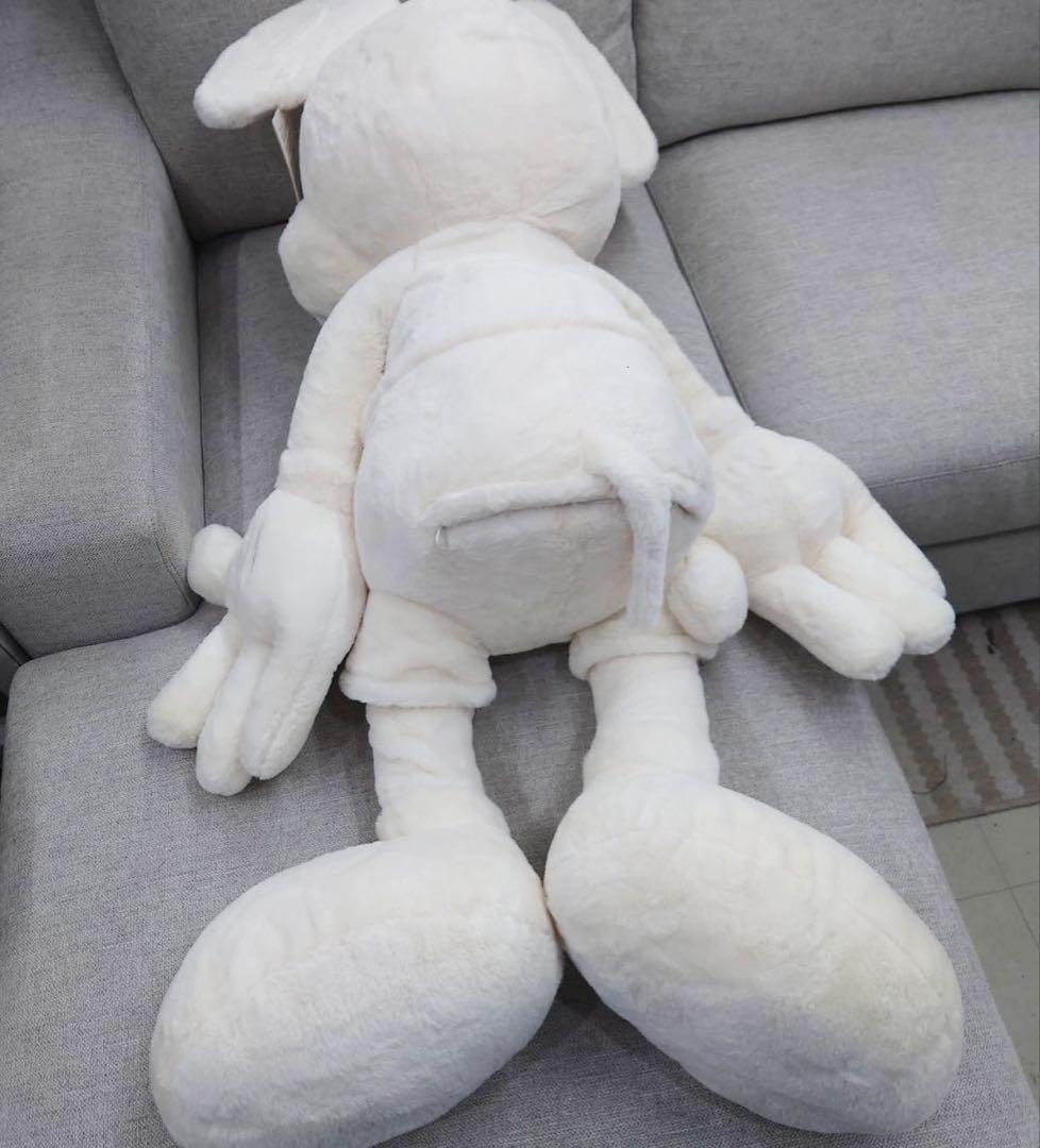 ミッキーマウス ぬいぐるみ ホワイト ブラック 大きめ 特大　2体セット