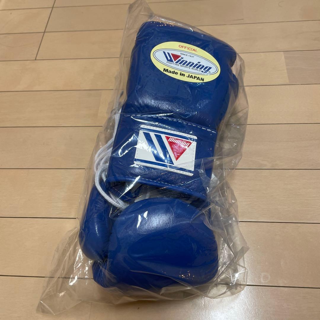 新品即日発送 ウイニング 8オンスグローブ ブルー 牛皮革製 MR-200