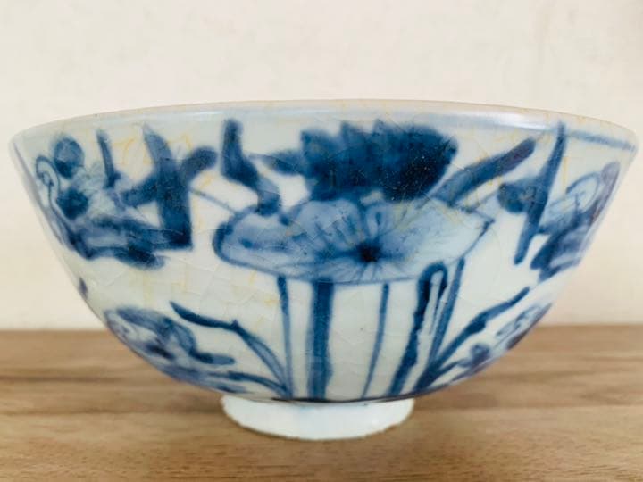 中国明時代中早期染付(青花)大碗(元箱付き)